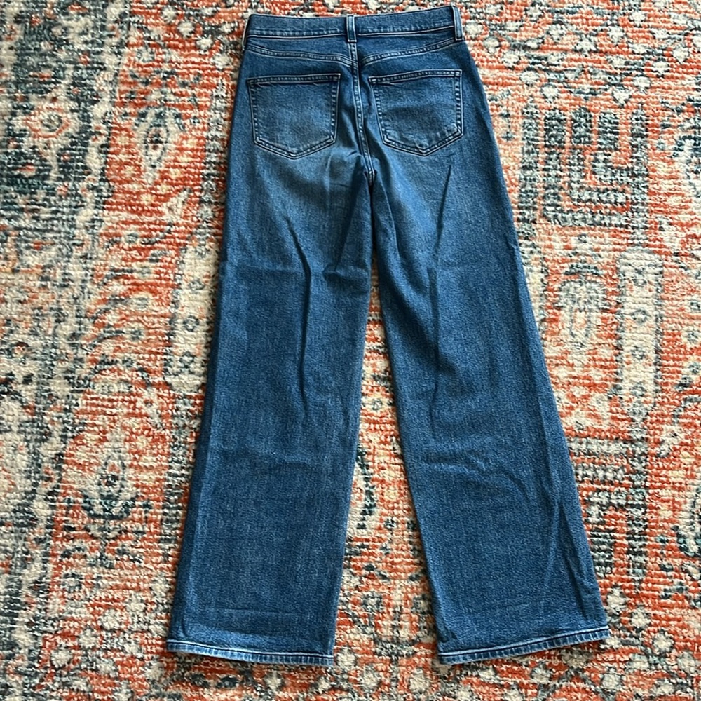 AYR Women's Dark Blue Flare Jeans - Picture 4 of 5